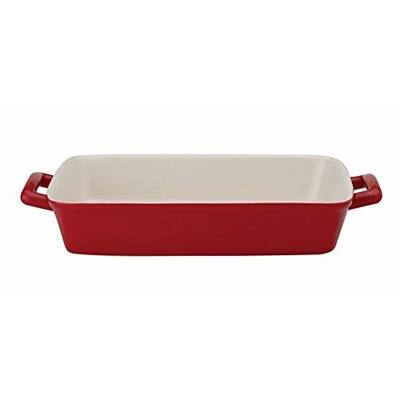 Mrs. Anderson's Baking Rose Ceramic 9-inch x 13-inch Lasagna Pan