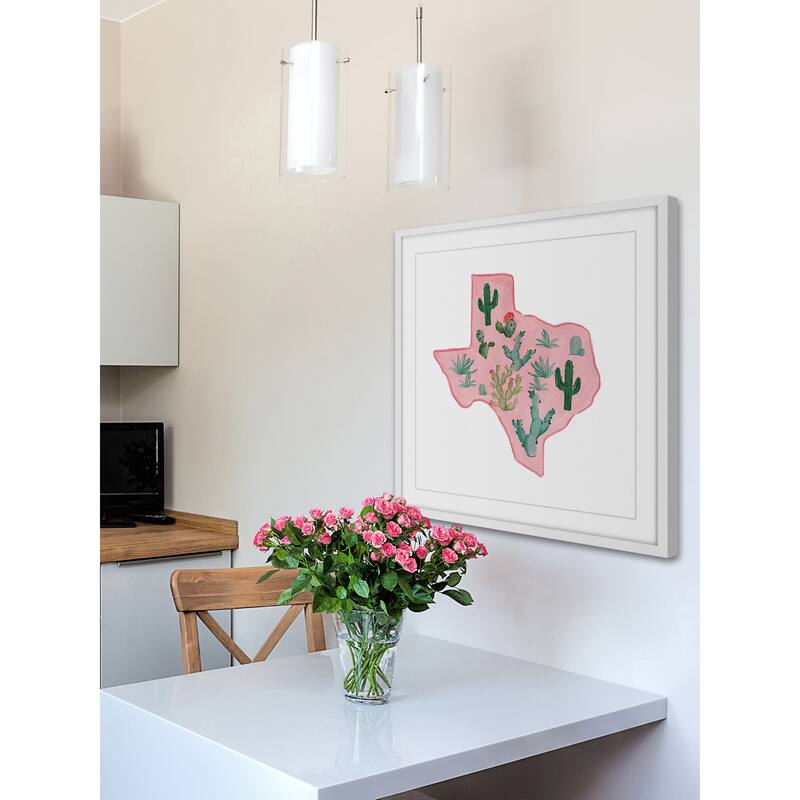 Marmont Hill - 'Pink Texas' Framed Painting Print