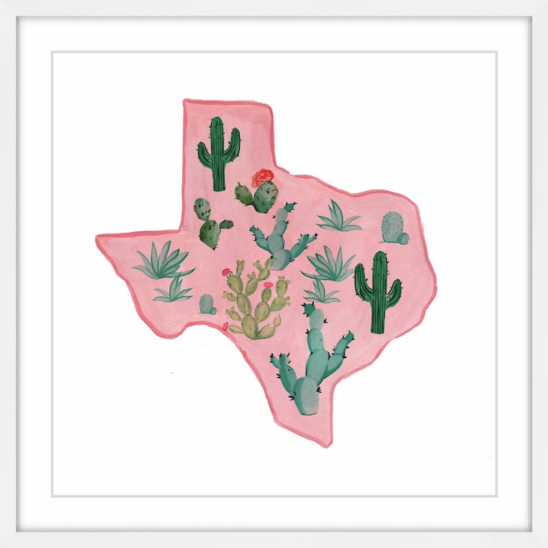 Marmont Hill - 'Pink Texas' Framed Painting Print