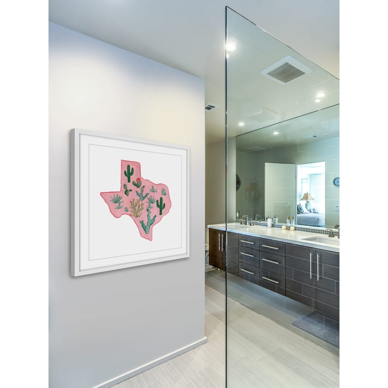 Marmont Hill - 'Pink Texas' Framed Painting Print