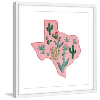 Marmont Hill - 'Pink Texas' Framed Painting Print