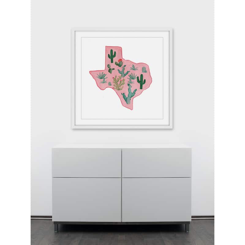 Marmont Hill - 'Pink Texas' Framed Painting Print