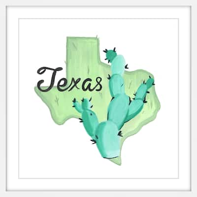 Marmont Hill - 'Green Texas' Framed Painting Print