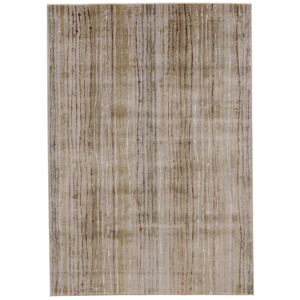 Herbert Lustrous Textured Rug, Striated, Sierra Brown, Area Rug
