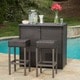 preview thumbnail 2 of 11, Toranto Outdoor Multibrown Wicker Bar Island Set by Christopher Knight Home