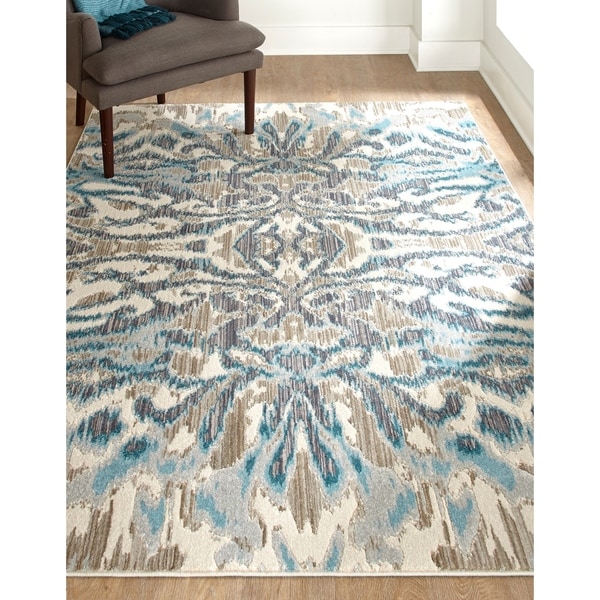 Grand Bazaar Arsene Aqua/Haze Area Rug (7'10" x 11') - 7'10" x 11'