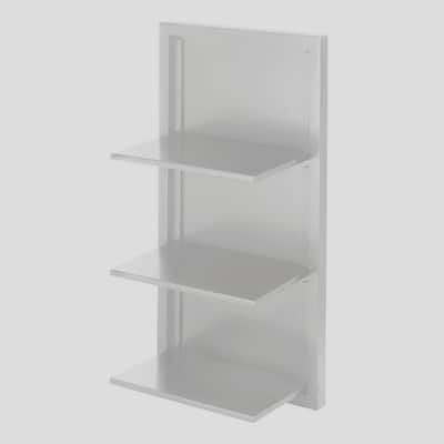 Transitional 3-tier White Wall Display