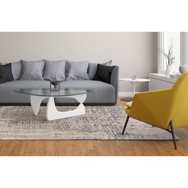 Grand Bazaar Alexander Gray Vintage Abstract Transitional Area Runner - 2'10" x 7'10"