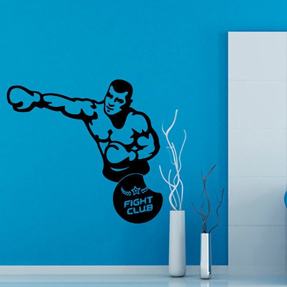 shop box wall decals fight club sport decal boxing decal home decor