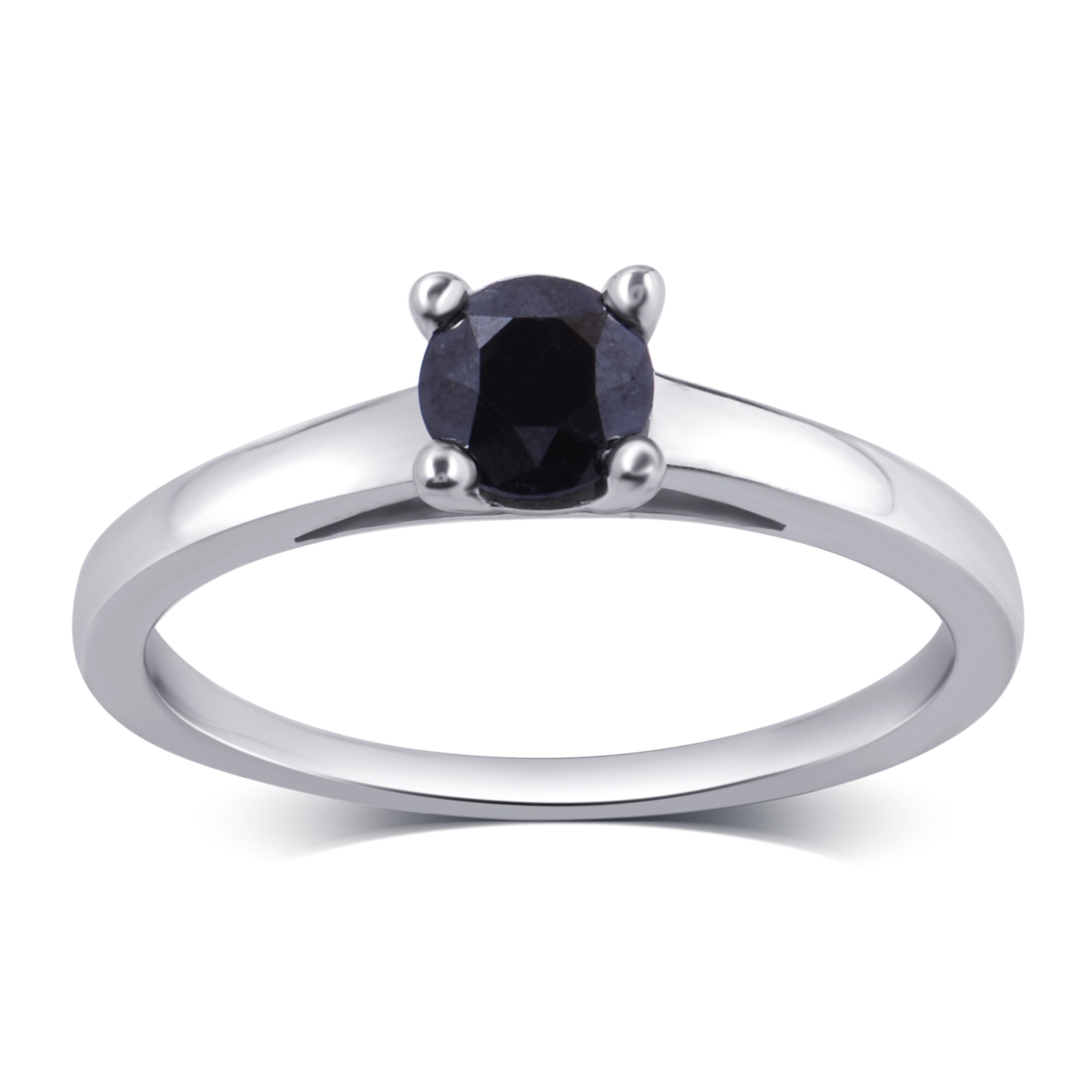 black diamond solitaire ring