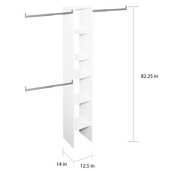 Shop Closetmaid Suitesymphony 12 Inch Wide Closet Tower Kit Free