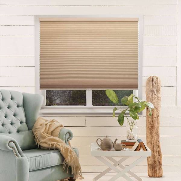 Chicology Beige Light-filtering Privacy Cordless Honeycomb Cellular Shade