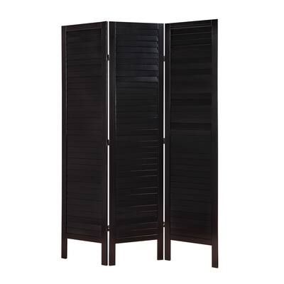 Acme Furniture Trudy II Black Wooden 3-panel Screen