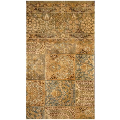 HERAT ORIENTAL Handmade One-of-a-Kind Vegetable Dye Oushak Wool Rug - 2'2 x 4'