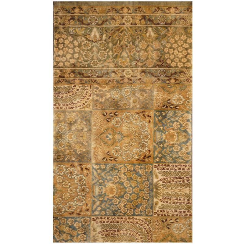 HERAT ORIENTAL Handmade One-of-a-Kind Vegetable Dye Oushak Wool Rug - 2'2 x 4'