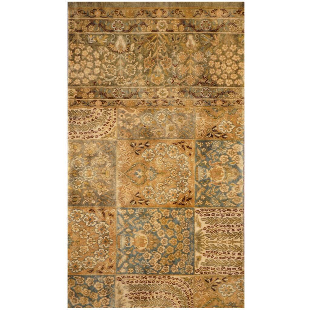 HERAT ORIENTAL Handmade One-of-a-Kind Vegetable Dye Oushak Wool Rug - 2'2 x 4'