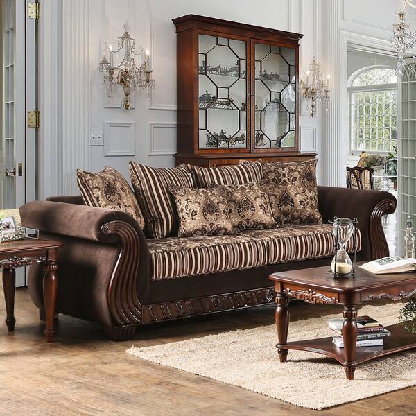 Furniture Of America Nollen Traditional Brown Printed Furniture Of America Nollen Traditional