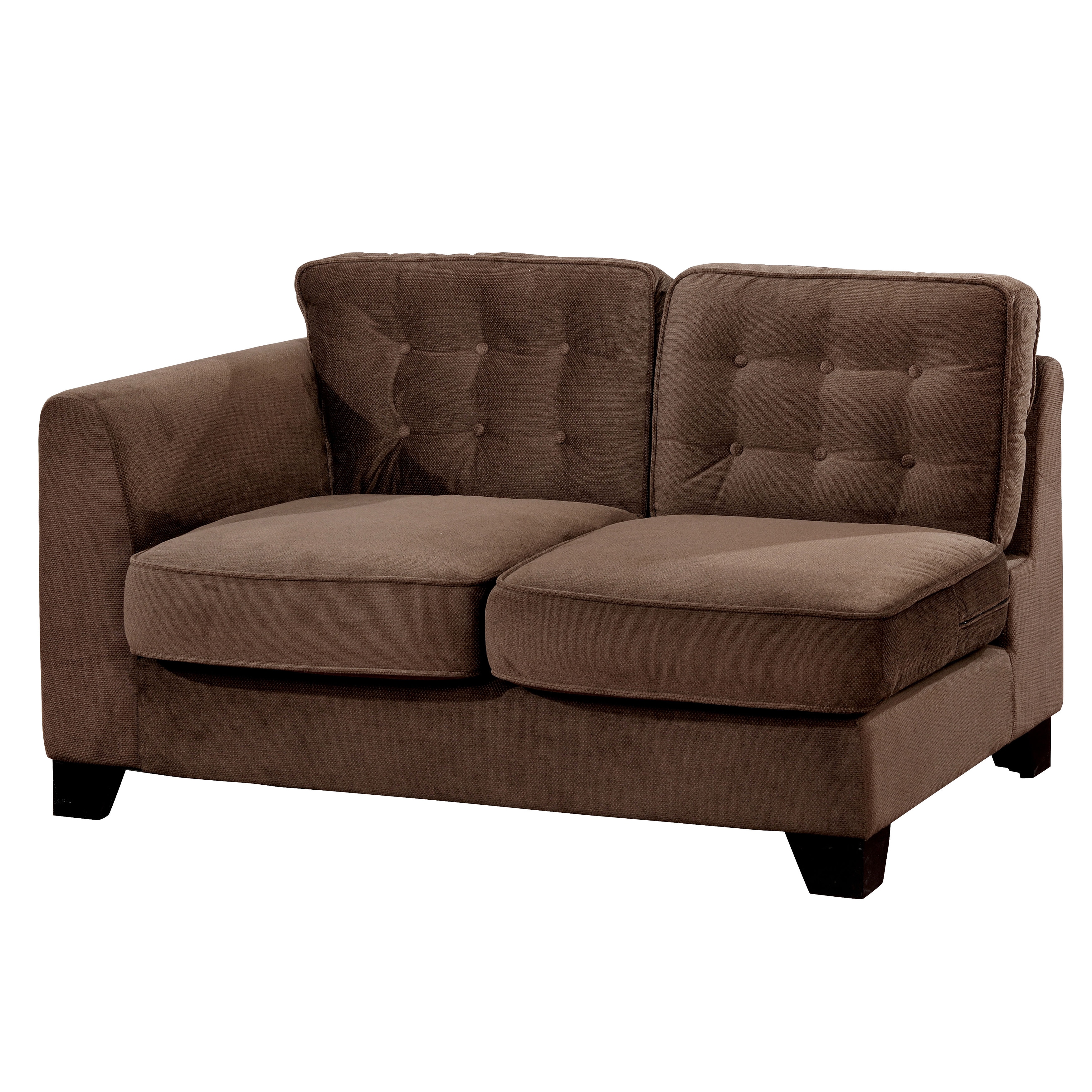 Higgins Contemporary Brown Tufted Sofa By Foa Higgins Contemporary Brown Tufted Sofa By Foa