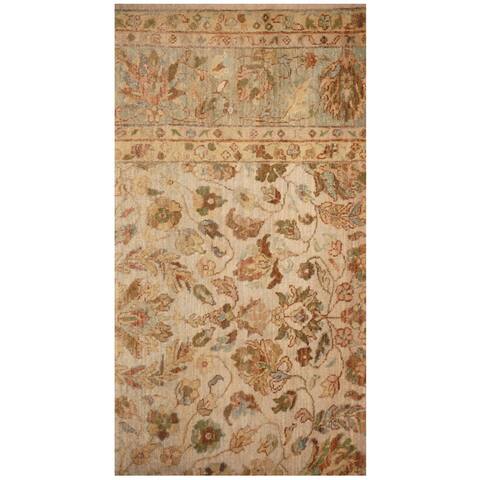 HERAT ORIENTAL Handmade One-of-a-Kind Vegetable Dye Oushak Wool Rug - 2'2 x 4'
