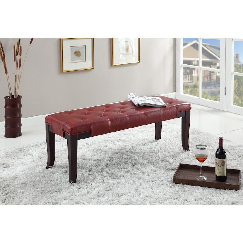 Copper Grove Bloodroot Linon Tufted Ottoman Bench