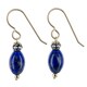 preview thumbnail 1 of 0, Lapis Lazuli 14K GF Silver Bali Bead Handmade Dainty Earrings