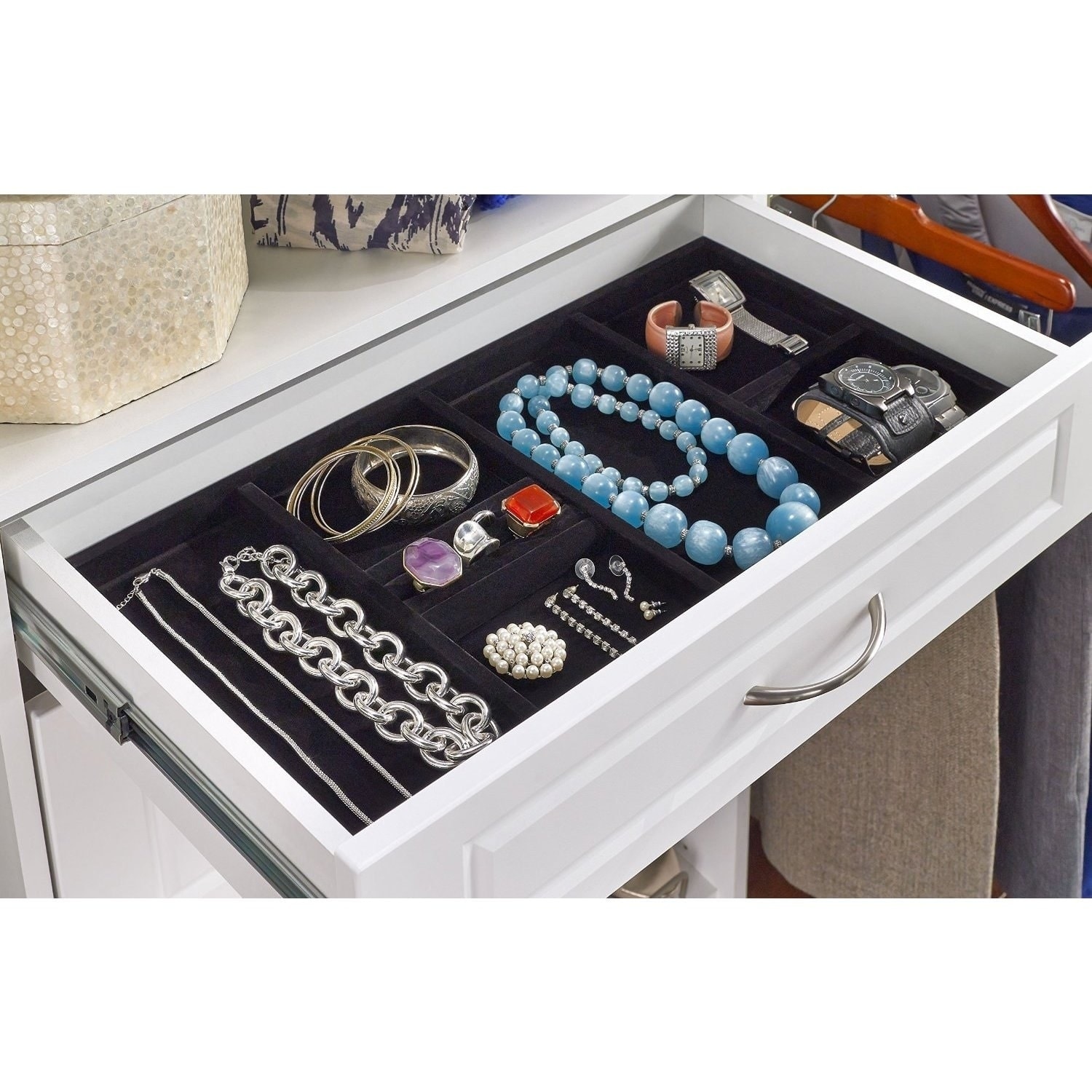 ClosetMaid SuiteSymphony Jewelry Tray Drawer Insert Black 89066089204