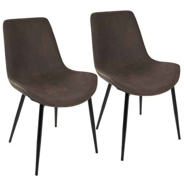 slide 2 of 14, Carbon Loft Richard Black Metal Industrial Dining Chairs (Set of 2) - N/A Espresso