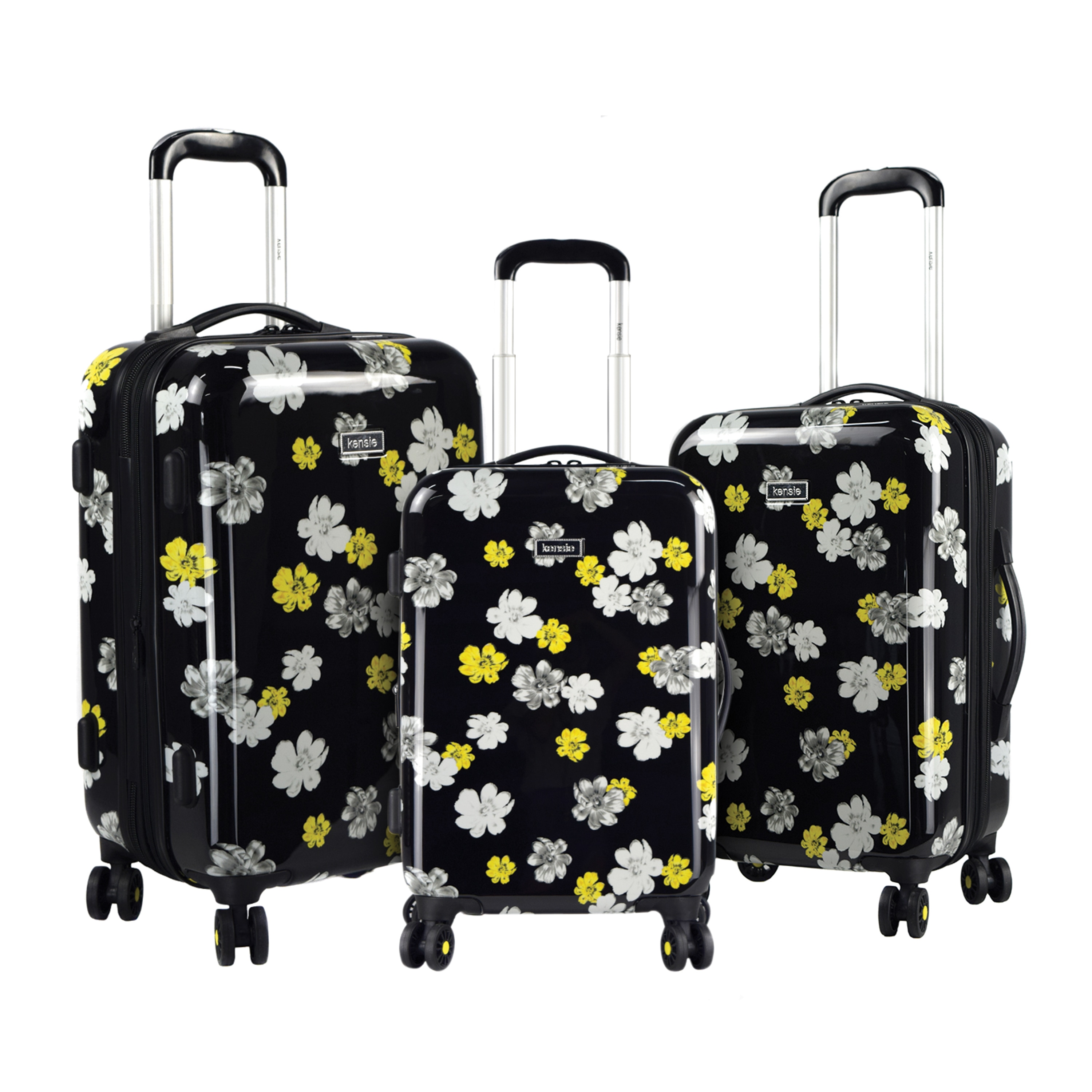 floral hard shell luggage