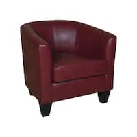 Copper Grove Longwoods Red Bonded Leather Tub Chair