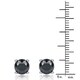 preview thumbnail 4 of 2, Divina Sterling Silver 1 1/2ct TDW Round Black Diamond Stud Earrings