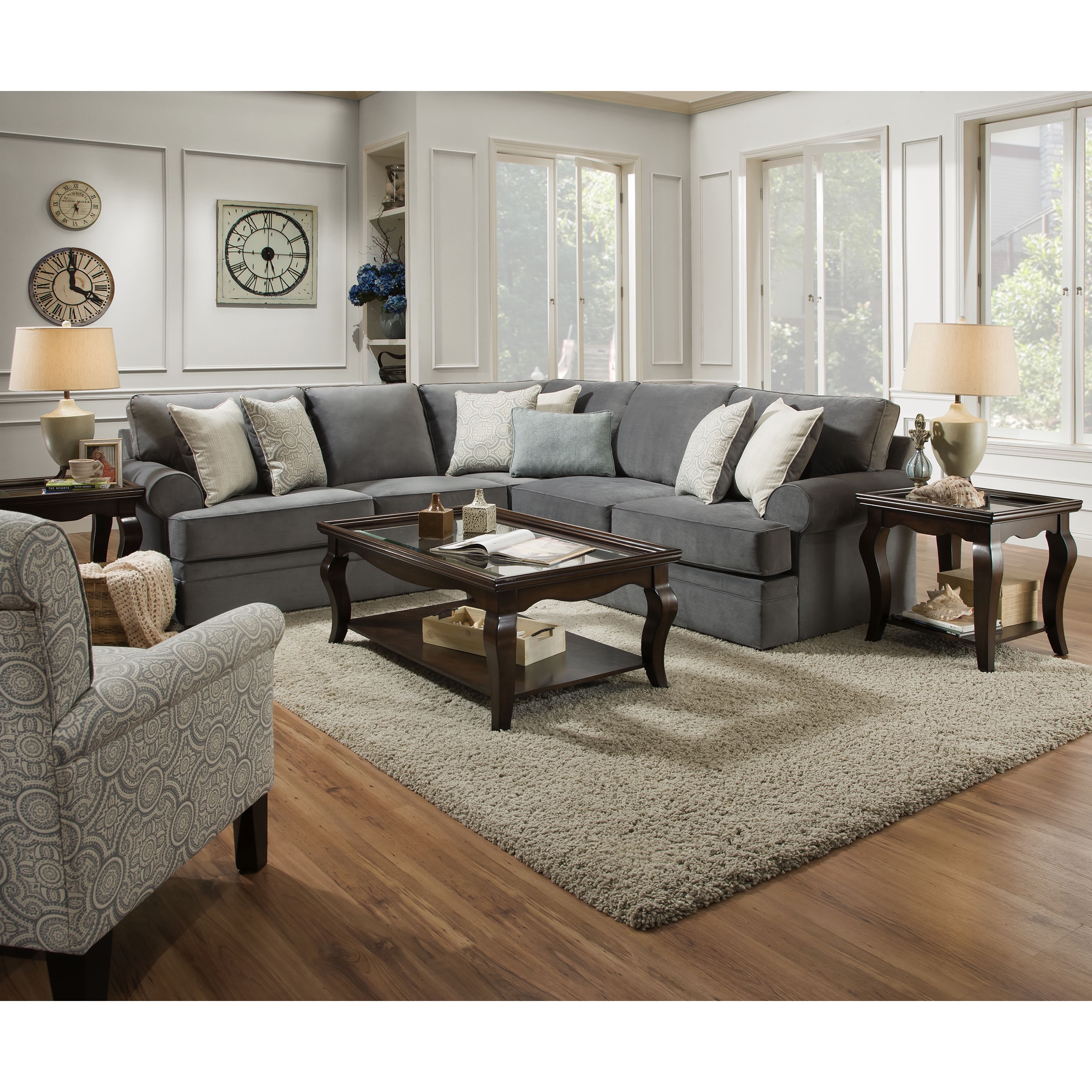 Simmons Upholstery Abington Seven Seas Sectional Overstock 14426617