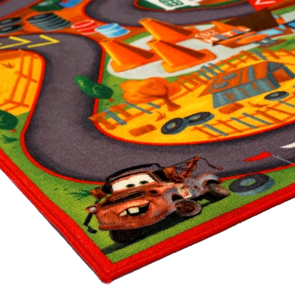 Disney Cars Multicolor Polyester Kids Rug by Gertmenian multi