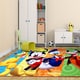 preview thumbnail 1 of 2, Licensed Disney Mickey Mouse, Goofy, Pluto, and Daffy Duck Printed Polyester Kids Area Rug - 4'6"x6'6"