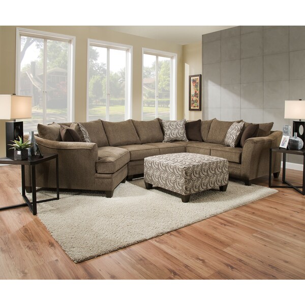 Simmons Upholstery Albany Truffle Sectional With Ottoman Free Simmons Upholstery Albany Truffle Sectional With Ottoman