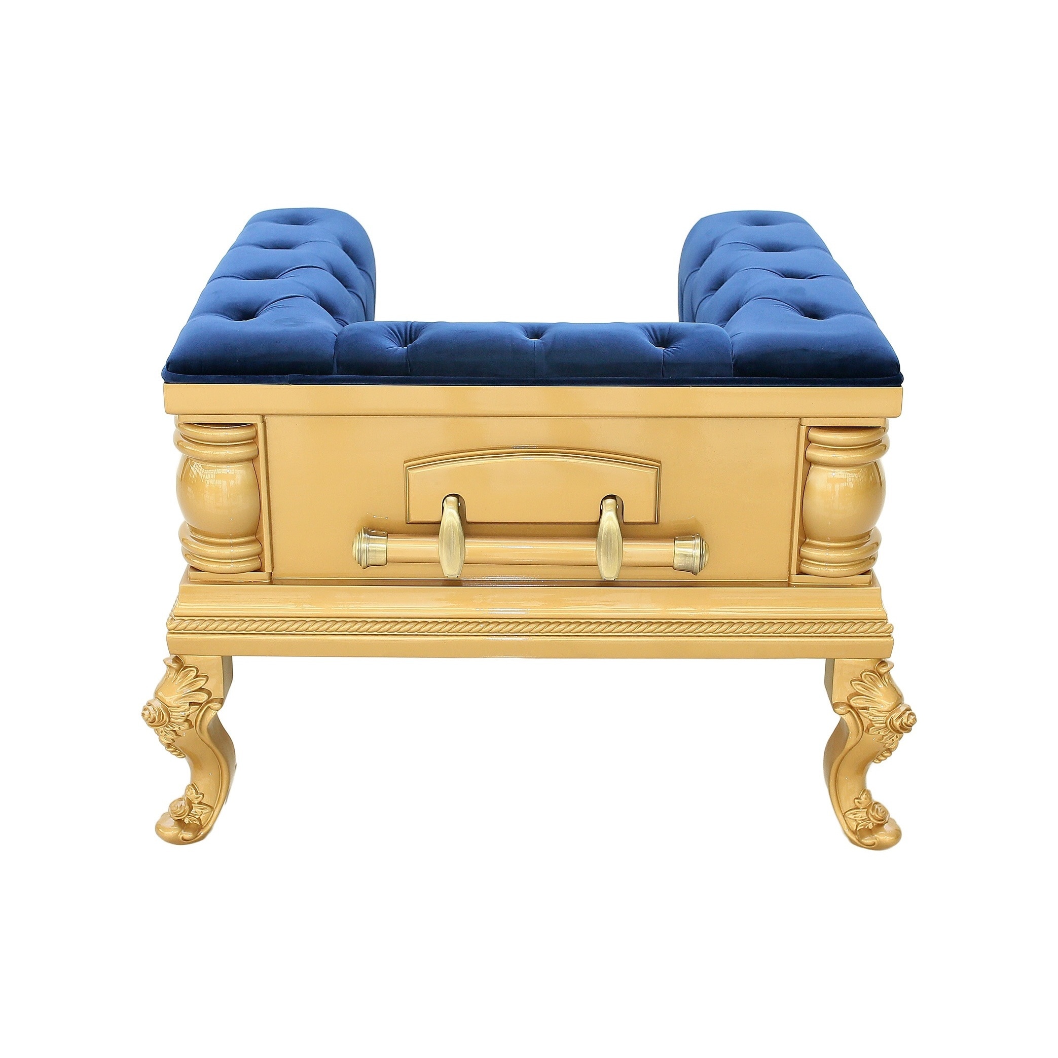 Gothic Inspired Royal Blue Velvet Single Sofa - Bed Bath & Beyond - 14426740