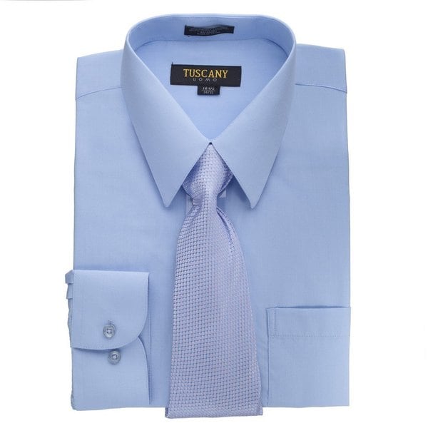 mens light blue shirt and tie