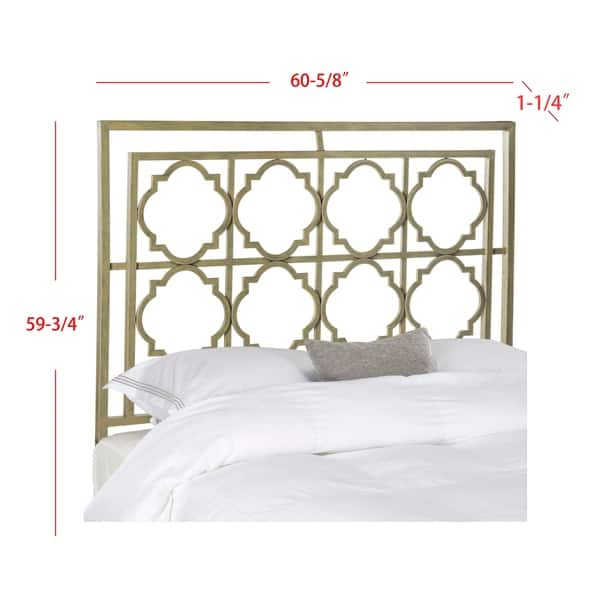 Safavieh Silva Metal French Silver Headboard Queen