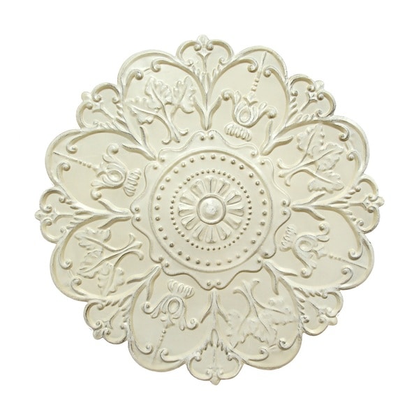 The Curated Nomad Lotta Shabby White Medallion Wall Decor