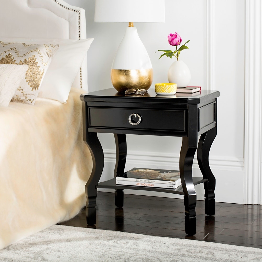 black lacquer nightstands for bedroom