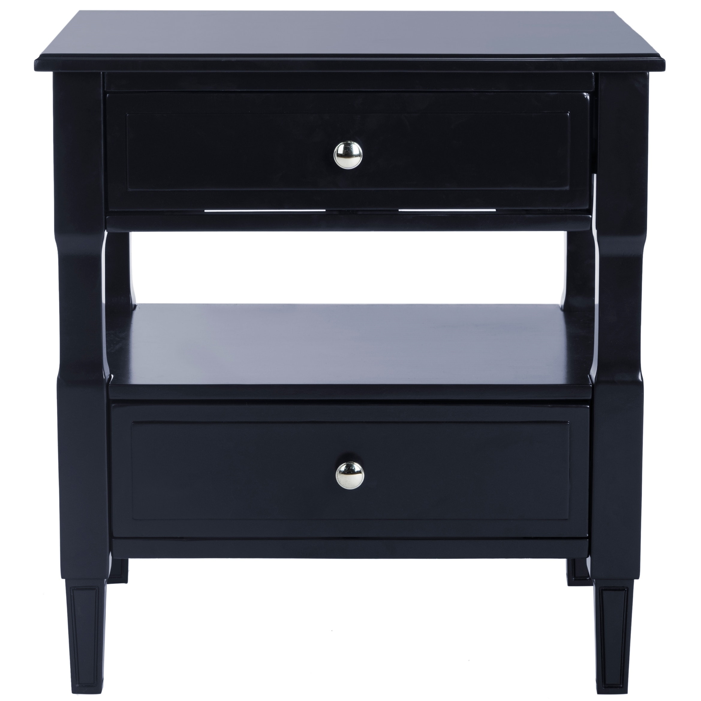 Shop Safavieh Jenson Two Drawer Navy Navy Night Stand On Sale Overstock 14428378