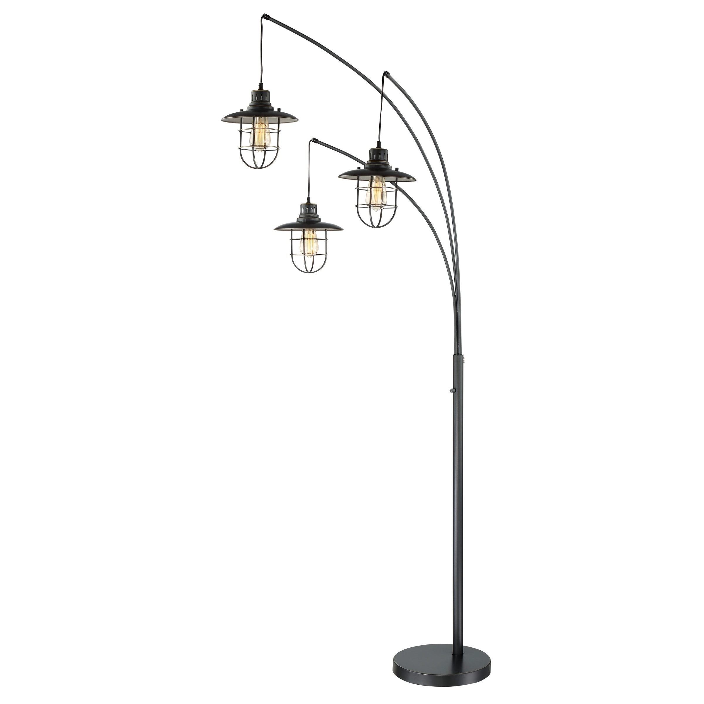 Lite Source 3-Light Lanterna II Arch Lamp - Dark bronze