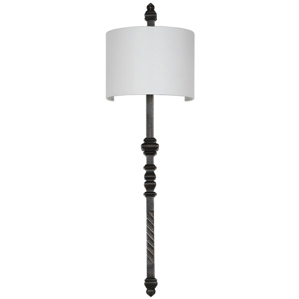 Safavieh Lighting 40-inch Covington Silver Black Wall Sconce - 12" x 9" x 40"