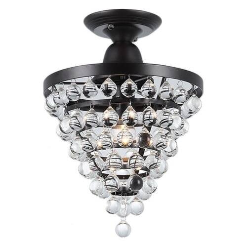 Stanzo 1-light Antique Bronze Tear Drop Crystal Ceiling Light