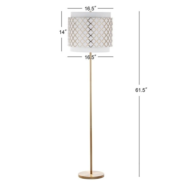 Safavieh Lighting 61.5-inch Priscilla Gold Floor Lamp