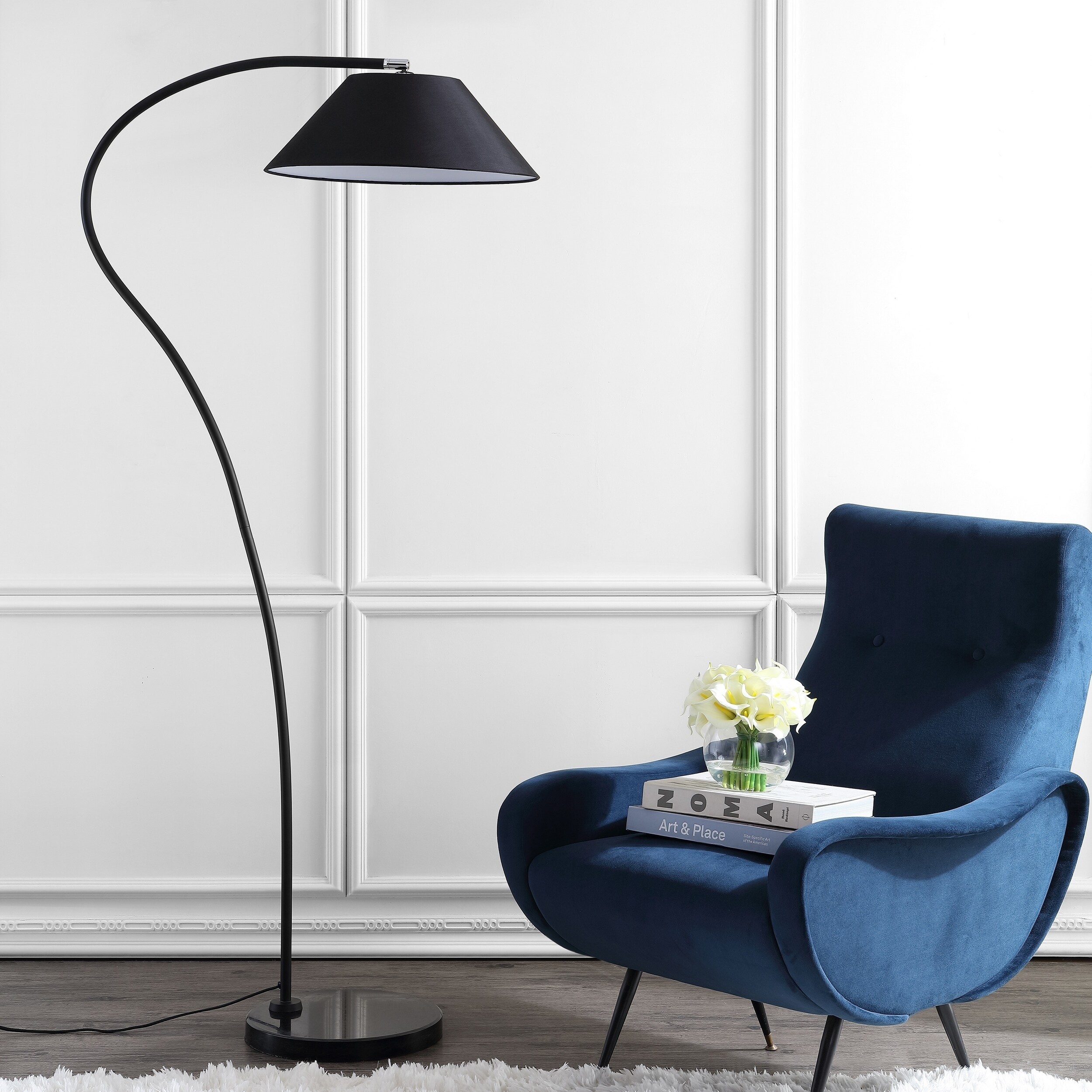 Safavieh Lighting 69-inch Lumi Arc Black Floor Lamp ...