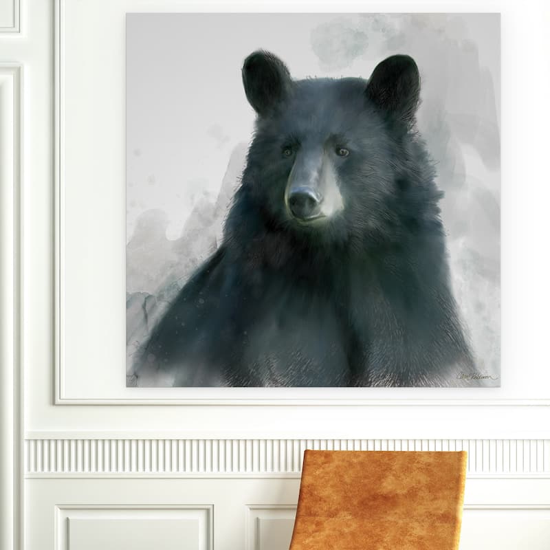 'Rainsoft Bear' Canvas Premium Gallery-wrapped Wall Art