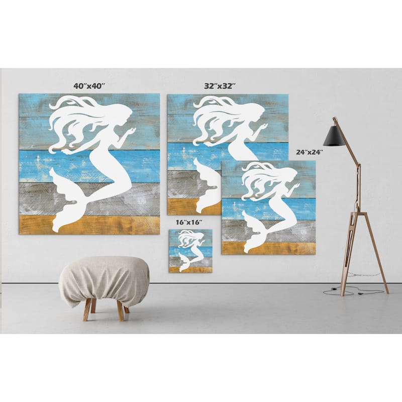Wexford Home F Rosenstiels Widow & Son 'Woodgrain Mermaid' Premium Gallery Wrapped Canvas