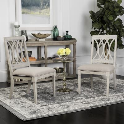 SAFAVIEH Dining Selena Taupe / Rustic Grey Velvet Dining Chair (Set of 2) - 22" x 24" x 38.3"