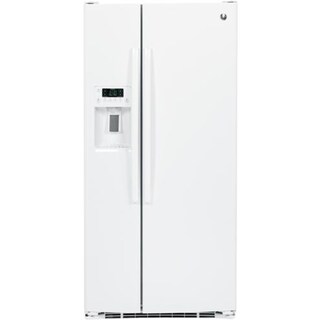 GE 23.2 Cu. Ft. Side-By-Side Refrigerator in white