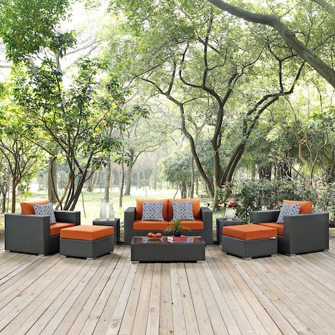 Sojourn 8-piece Outdoor Patio Sunbrella Sectional Set